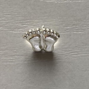 Small Silver Feet Badge